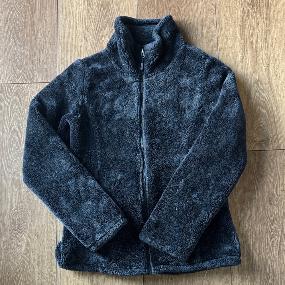 32 Degrees Black Cozy Full Zip Jacket